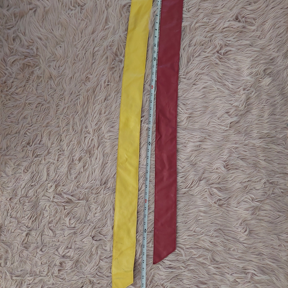☆Yellow and Red Silk Scarves